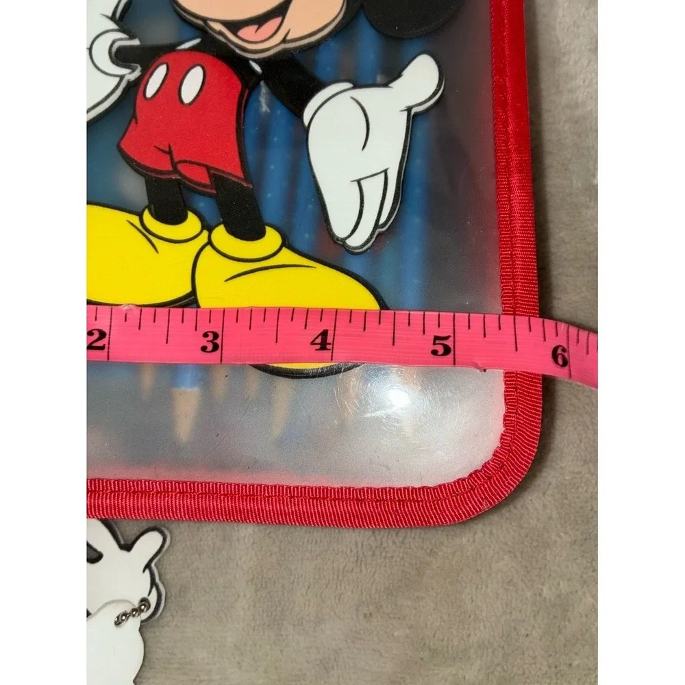 Vintage Mickey Mouse Disney Pencil‎ Case Stationary Kit Zipper *flaw